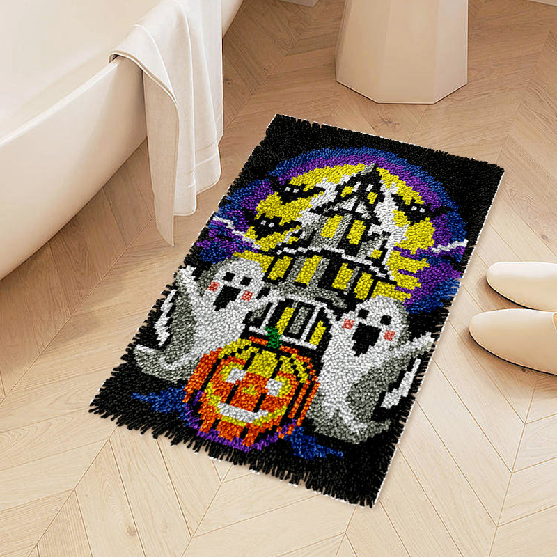 Halloween Ghost Pumpkin - Latch Hook Rug Kits
