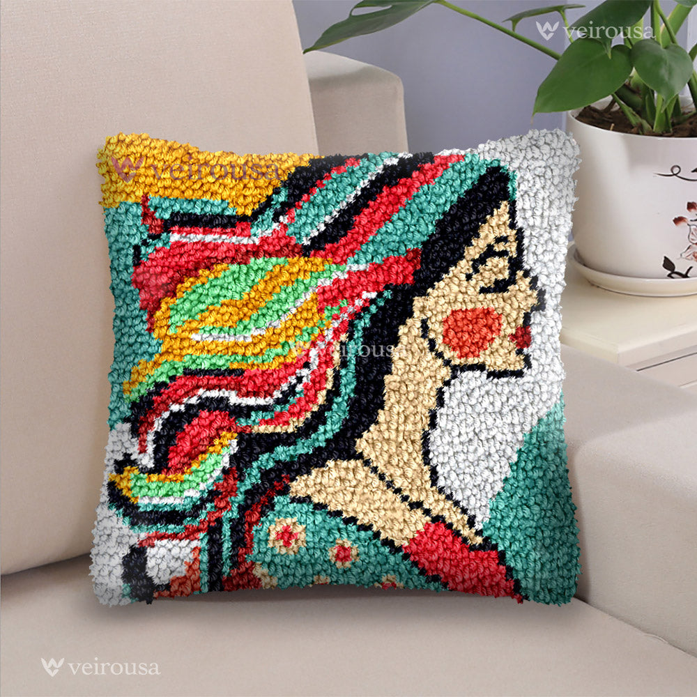 Dearest Mom Latch Hook Pillow Kit for Adult, Beginner and Kid