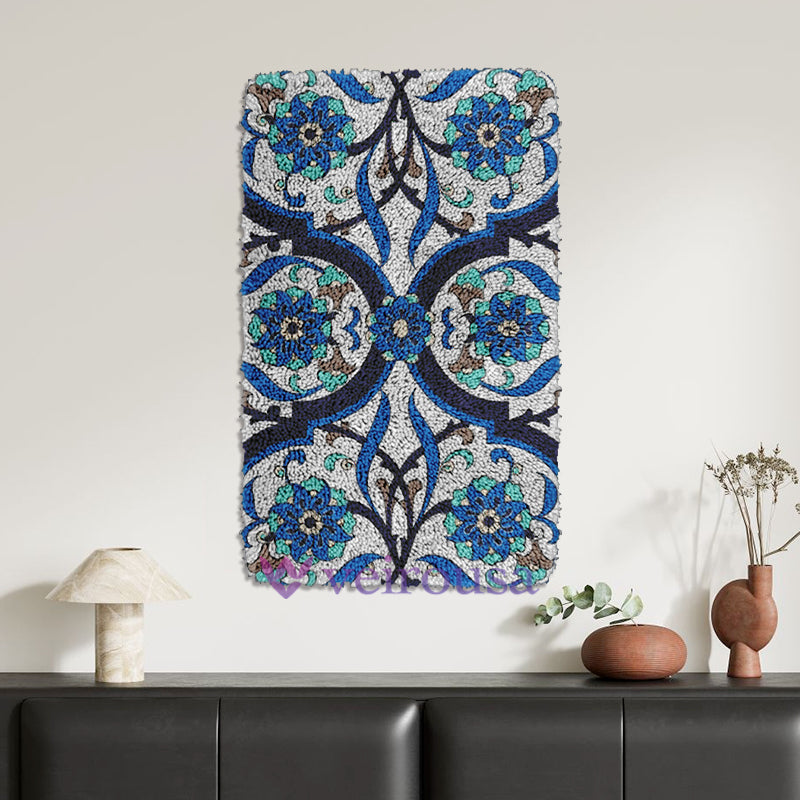 Bohemian Nordic Style Latch Hook Rug Kit for Adult, Beginner and Kid
