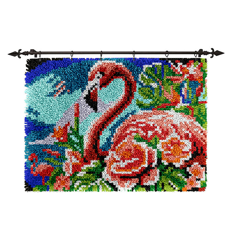 Flamingo Rug Latch Hook Kits for Beginners