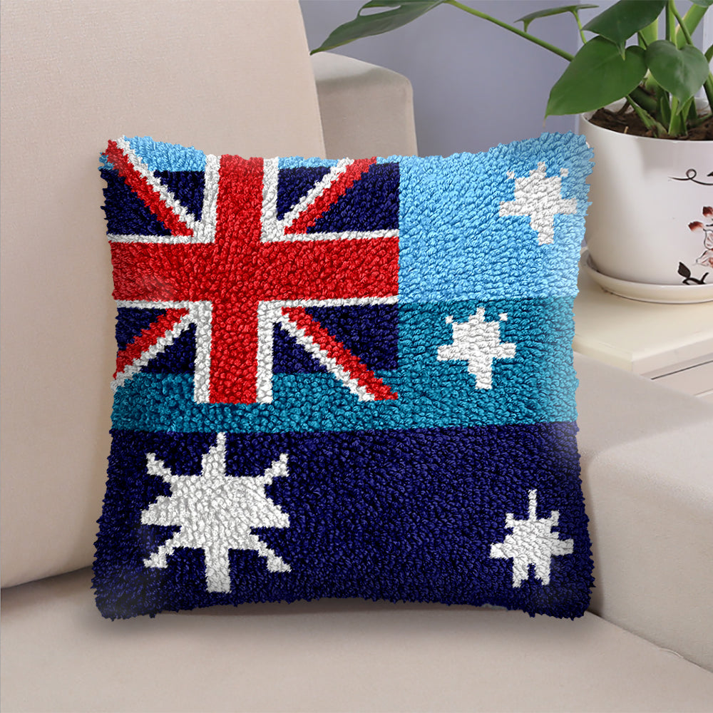 Australian Flag - Latch Hook Pillow Kit