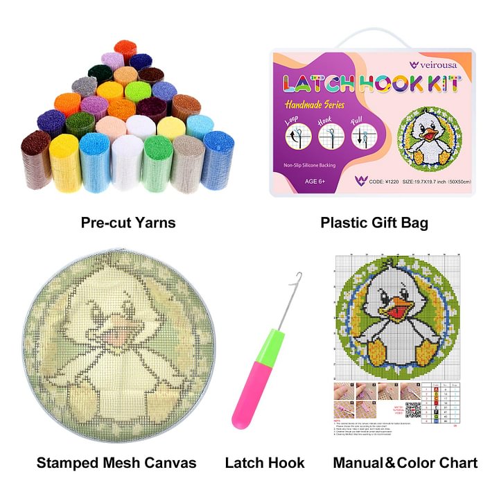 Halloween Pumpkin - Latch Hook Rug Kits