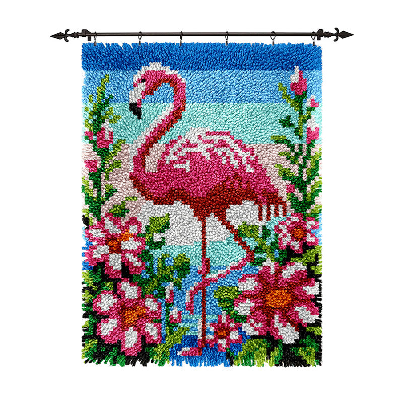 Flamingo Rug Latch Hook Kits for Beginners
