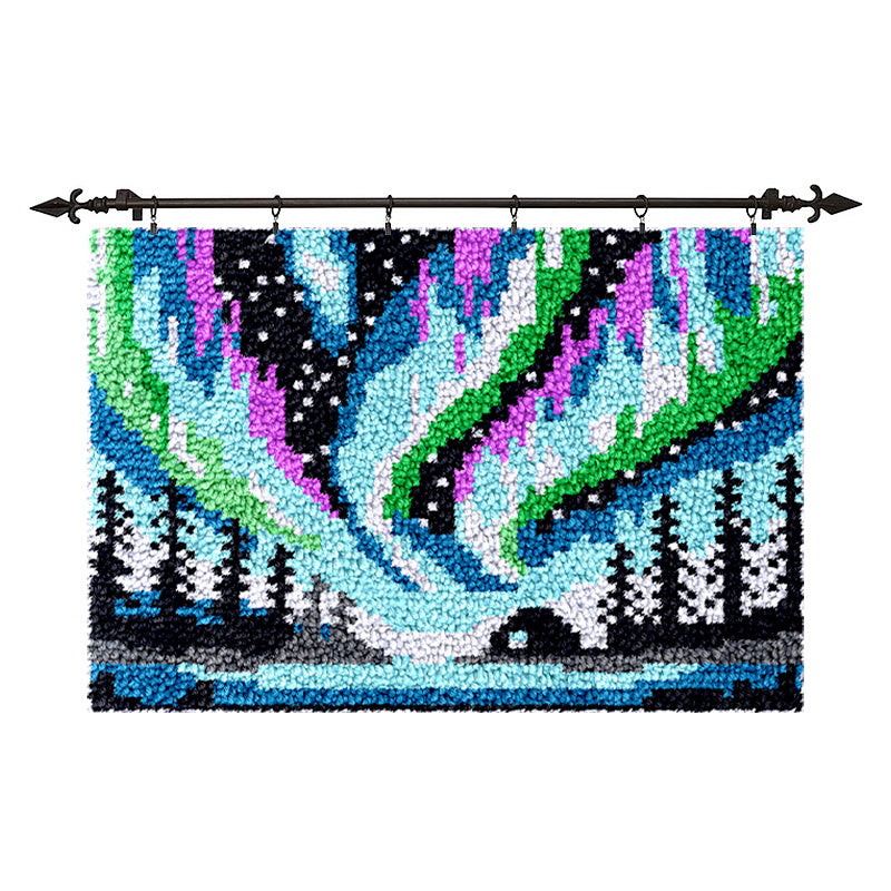 Aurora Borealis Rug Latch Hook Kits for Beginners