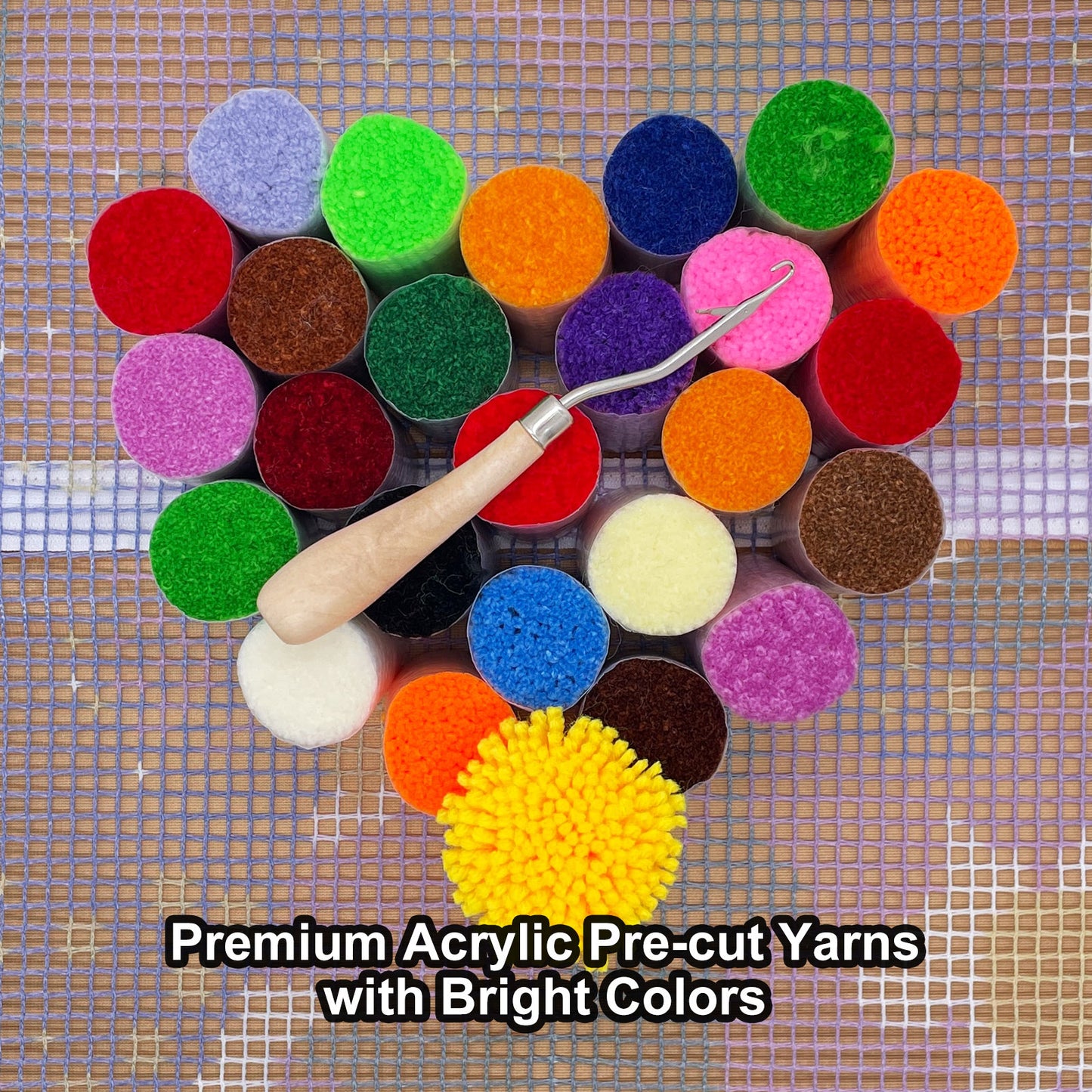 Ladybug Pillowcase Latch Hook Kits for Adult, Beginner and Kid
