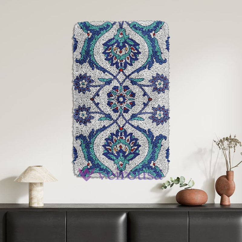 Bohemian Nordic Style Latch Hook Rug Kit for Adult, Beginner and Kid