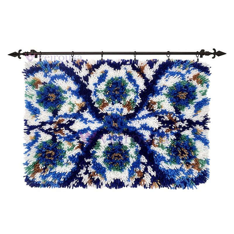 Bohemian Nordic Style Latch Hook Rug Kit for Adult, Beginner and Kid