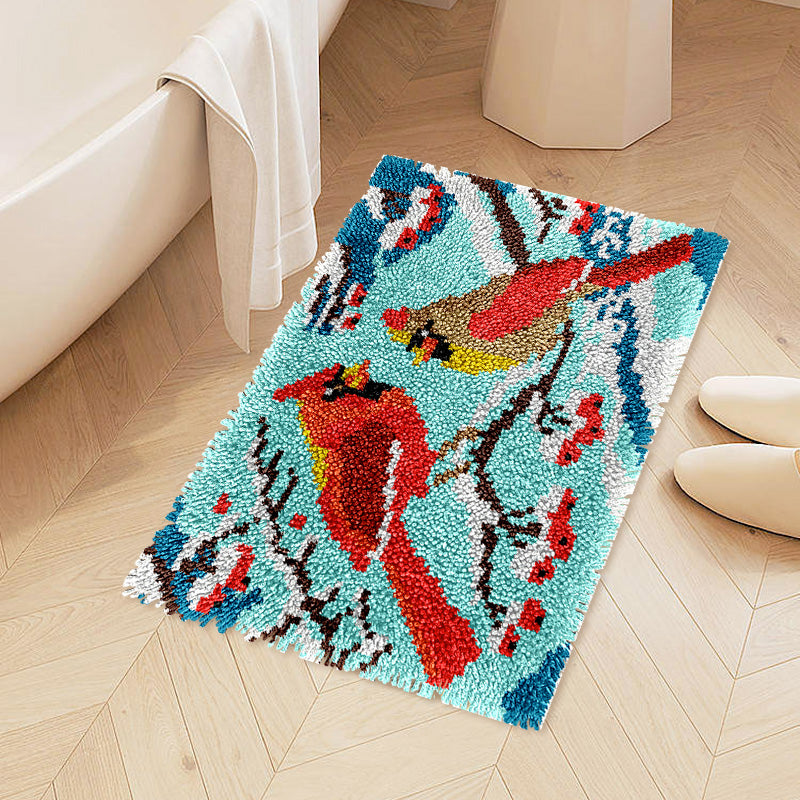Two Cardinal Birds - Latch Hook Rug Kits