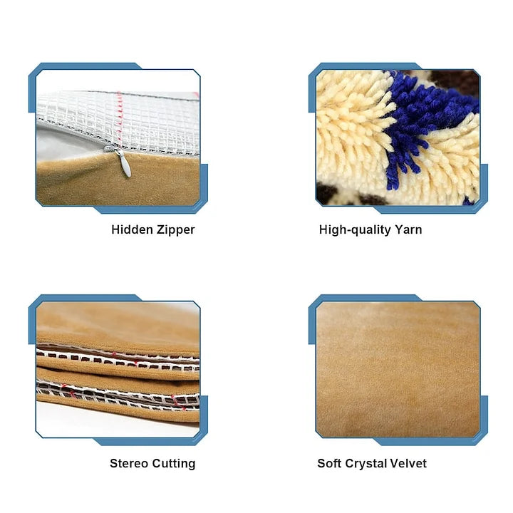 Orange Latch Hook Pillow Kit for Adult, Beginner and Kid