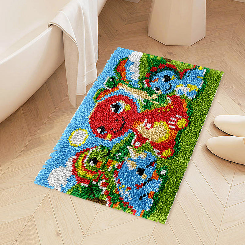 Dinosaur - Grassland Rug Latch Hook Kits for Beginners