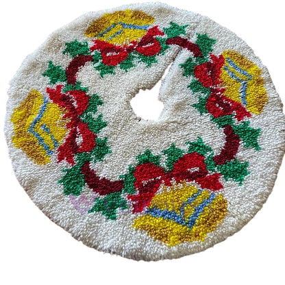 Big Bells Christmas Tree Skirts Latch Hook Kit for Beginner