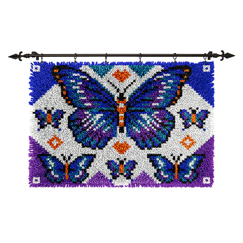 Magical Butterfly- Latch Hook Rug Kit