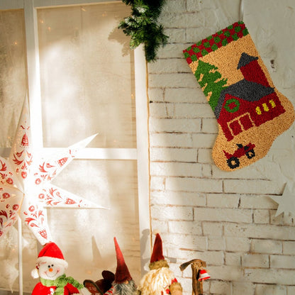 Snowman Christmas Stocking DIY Latch Hook Kits for Beginners