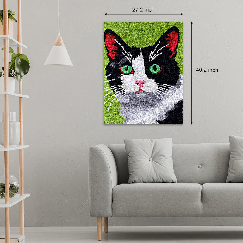 [Large Size] Black Cat - Latch Hook Rug Kit