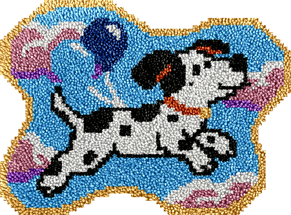 Spotted Dog Latch Hook Rug Kit