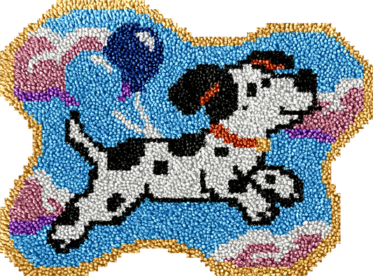 Spotted Dog Latch Hook Rug Kit