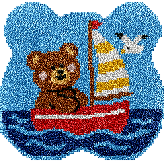 Little Bear Sailing - Latch Hook Rug Kit