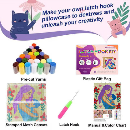 Mother’s Love Latch Hook Pillow Kit