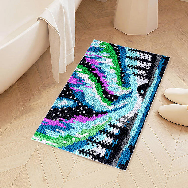 Aurora Borealis Rug Latch Hook Kits for Beginners