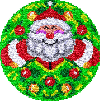 Kit de ganchillo para alfombras Happy Santa para principiantes