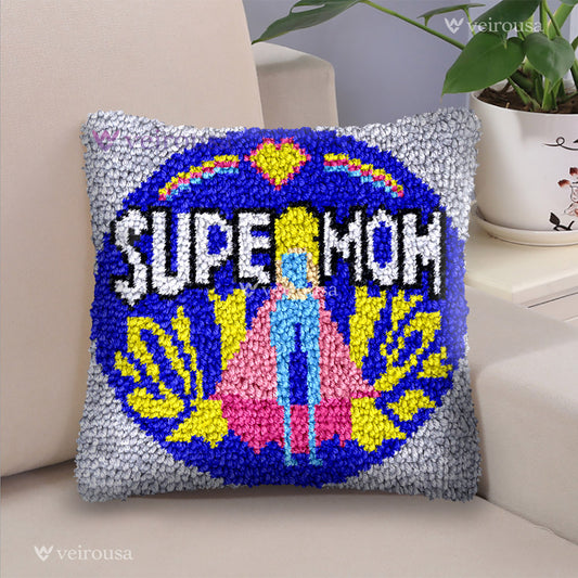 SuperMomLatch Hook Pillow Kit for Adult, Beginner and Kid