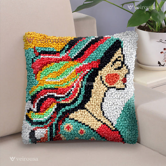 Dearest Mom Latch Hook Pillow Kit for Adult, Beginner and Kid