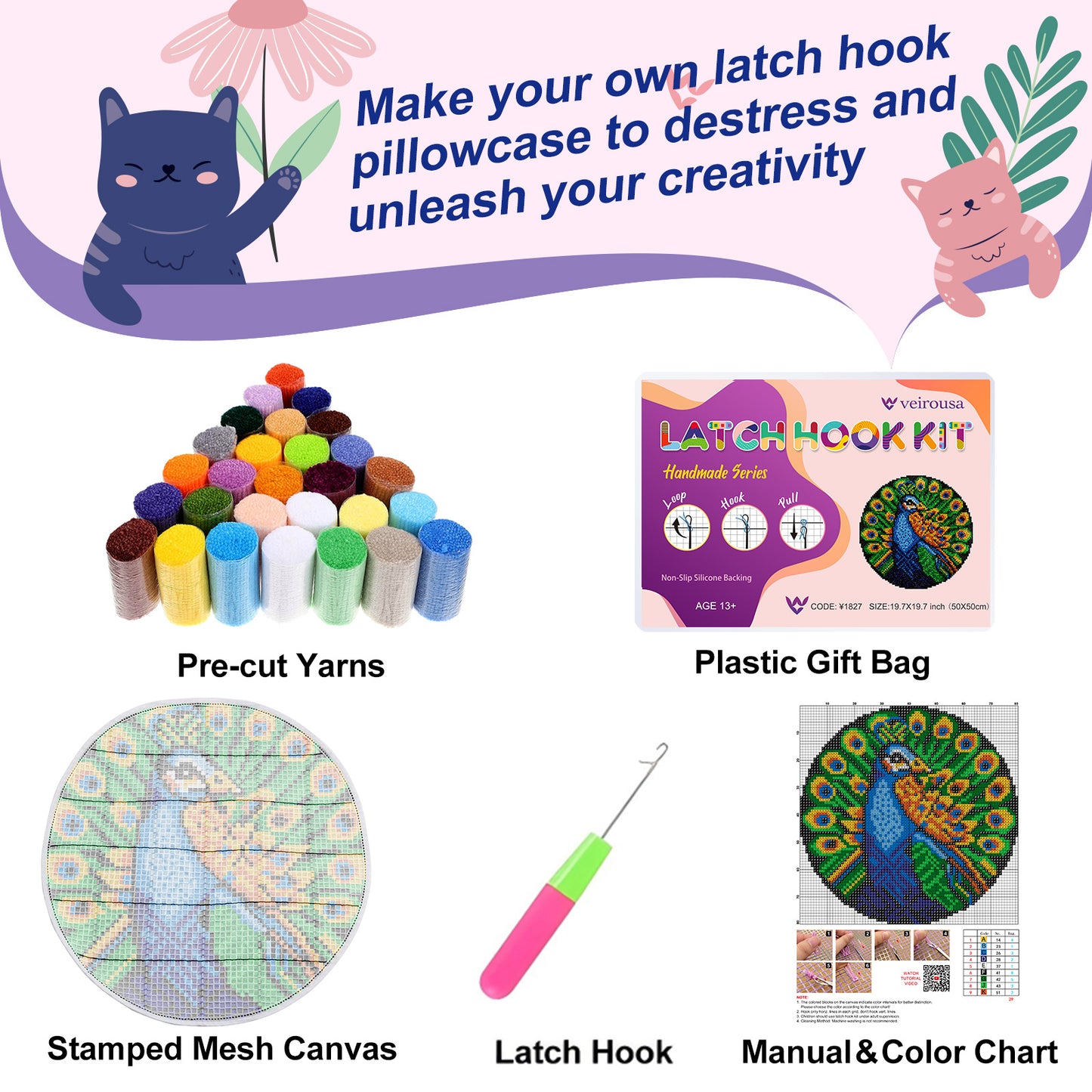 Delicias de Daisy Duckling - Kit de alfombra de gancho