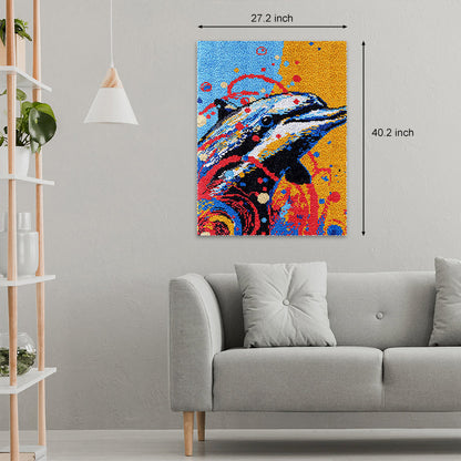 [Large Size] Powerful Dolphin - Latch Hook Rug Kit