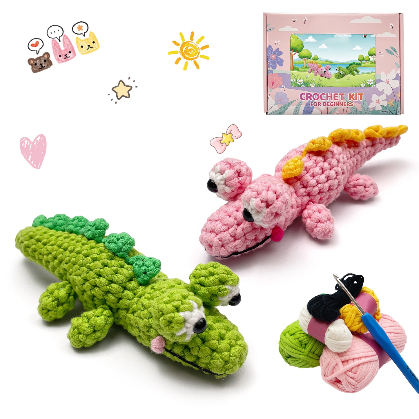 Couple Crocodiles Crochet Kit