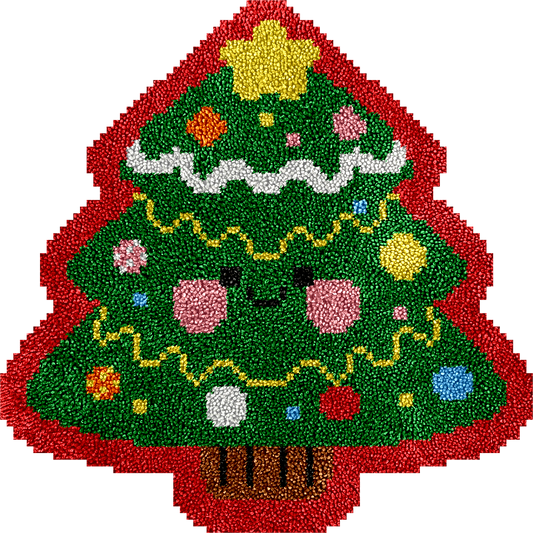 Árbol de Navidad - Kit de alfombra de gancho