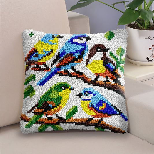 The Five Little Finches - Latch Hook Pillow Kit
