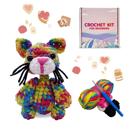 Colorful Cat Crochet Kit