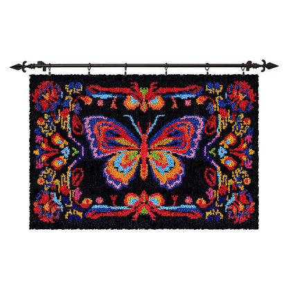 [Large Size] Dark Butterfly - Latch Hook Rug Kit