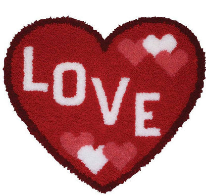 Love Heart-shaped Latch Hook Rug Kit for Adult, Beginner and Kid