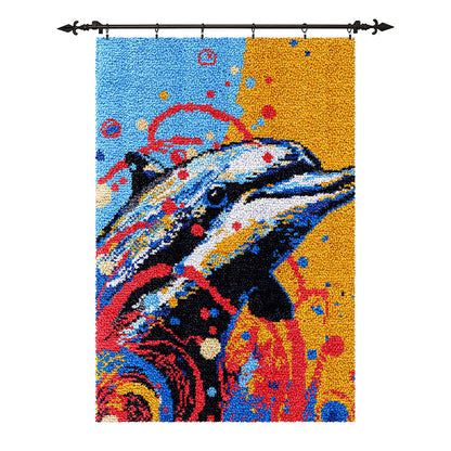[Large Size] Powerful Dolphin - Latch Hook Rug Kit