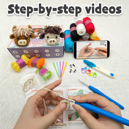 Pig & Bunny Glasses Organizer Crochet Kit