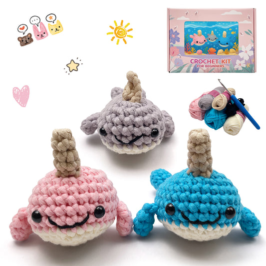 Narwhal Family Crochet Kit