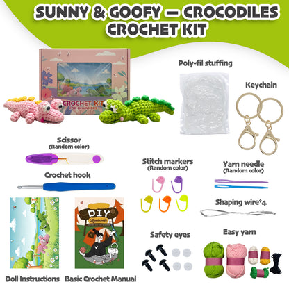 Couple Crocodiles Crochet Kit
