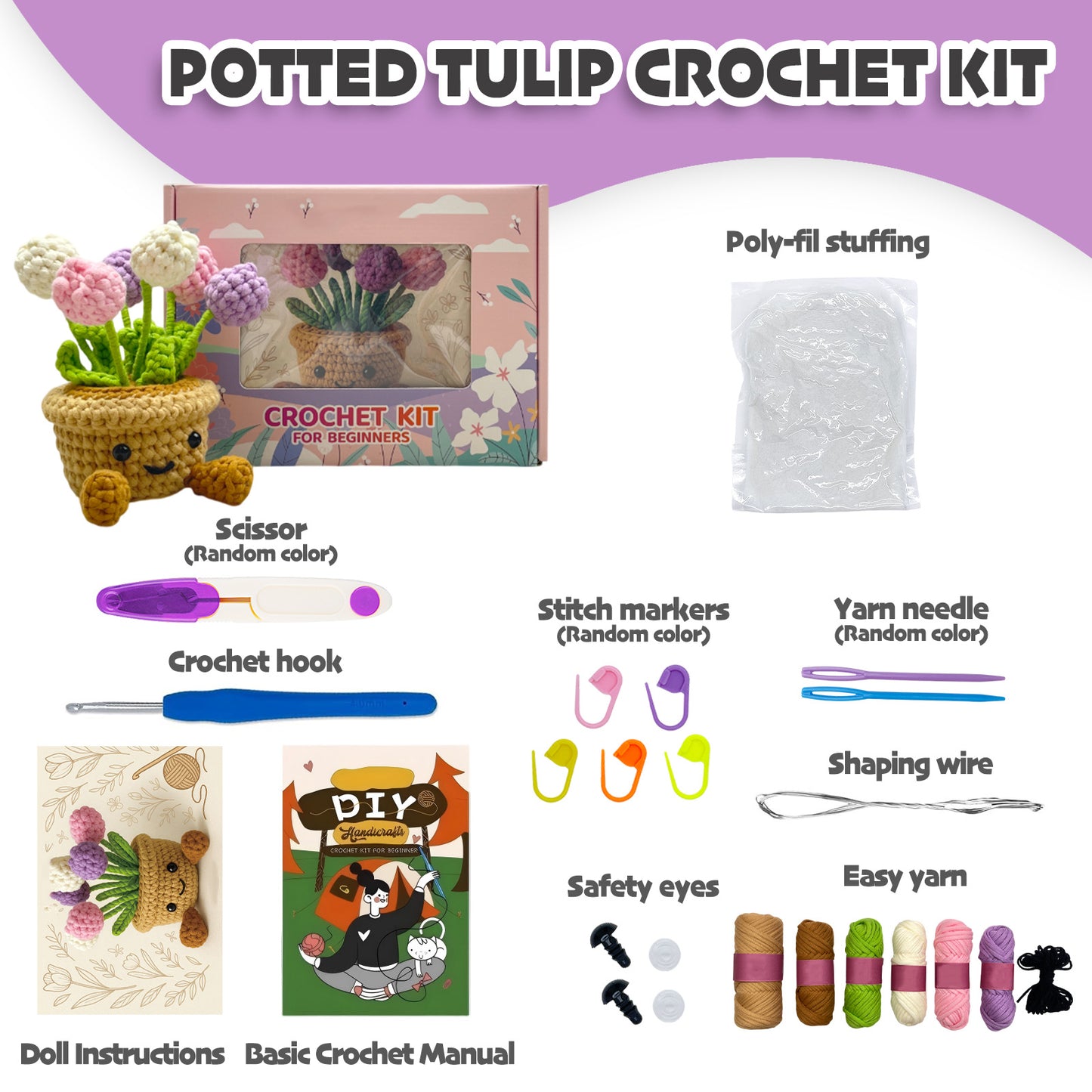 Potted Tulip Crochet Kit