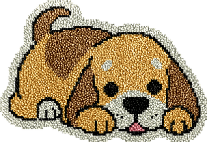 Lying Dog - Rug Latch Hook Kits for Beginners