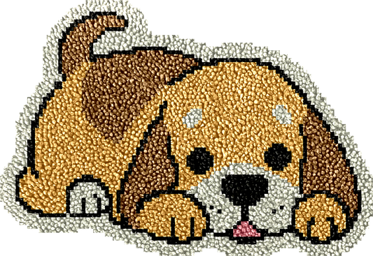 Lying Dog - Rug Latch Hook Kits for Beginners