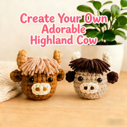 Highland Cow Head Crochet Kit