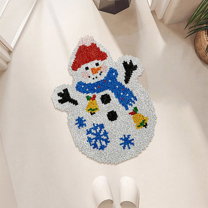 Cute Snowmen Latch Hook Rug Kit