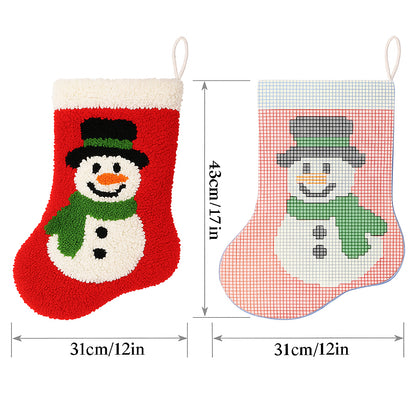 Christmas Snowman - Latch Hook Stocking Kit