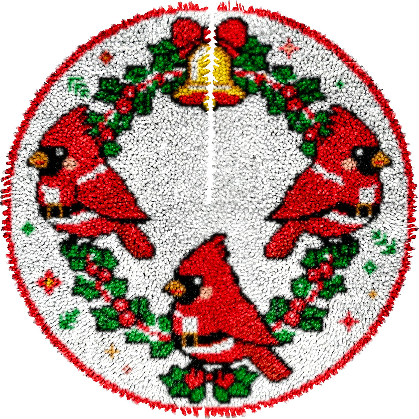 Kit de faldas para árbol de Navidad Cardinal Twosome con gancho para principiantes