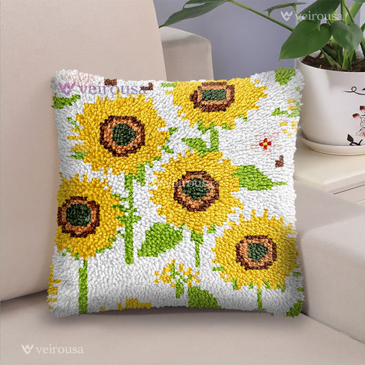 Sunflowers - Latch Hook Pillow Kit