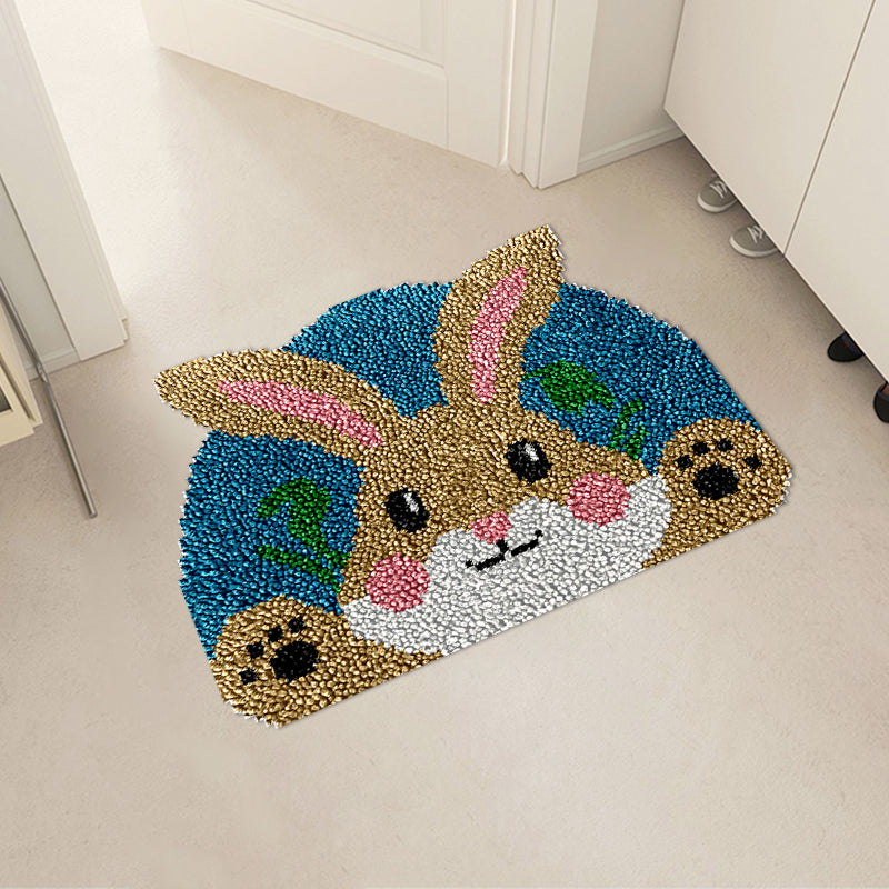 Cute Bunny Latch Hook Rug Kit