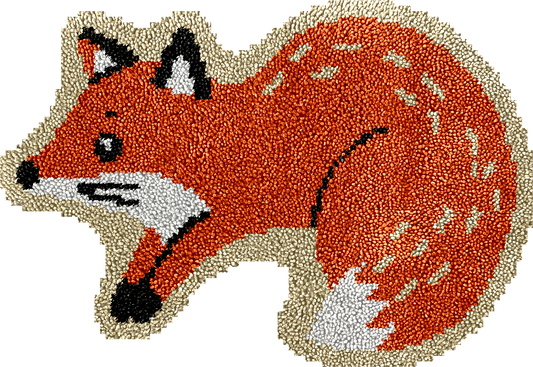 Mischievous Fox Latch Hook Rug Kit
