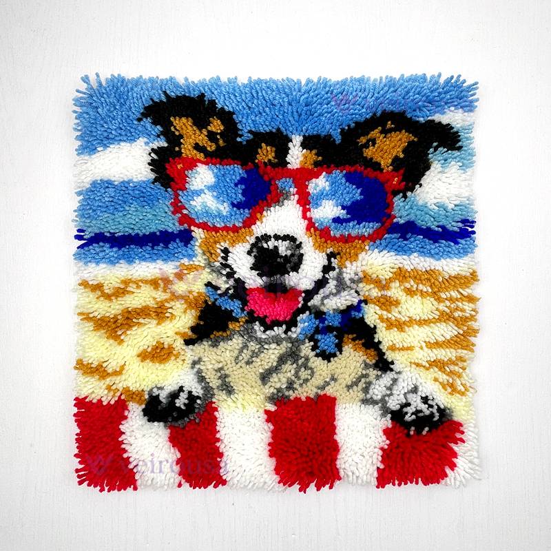 Beach Cool Dog - Latch Hook Kit