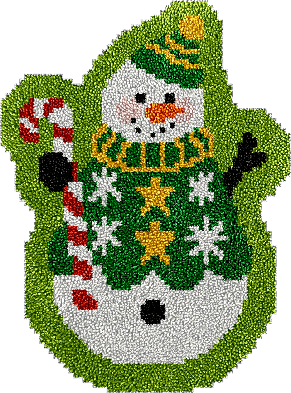 Cute Snowmen Latch Hook Rug Kit